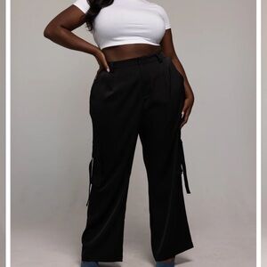 Elegant Black Wide Leg Women's Pants